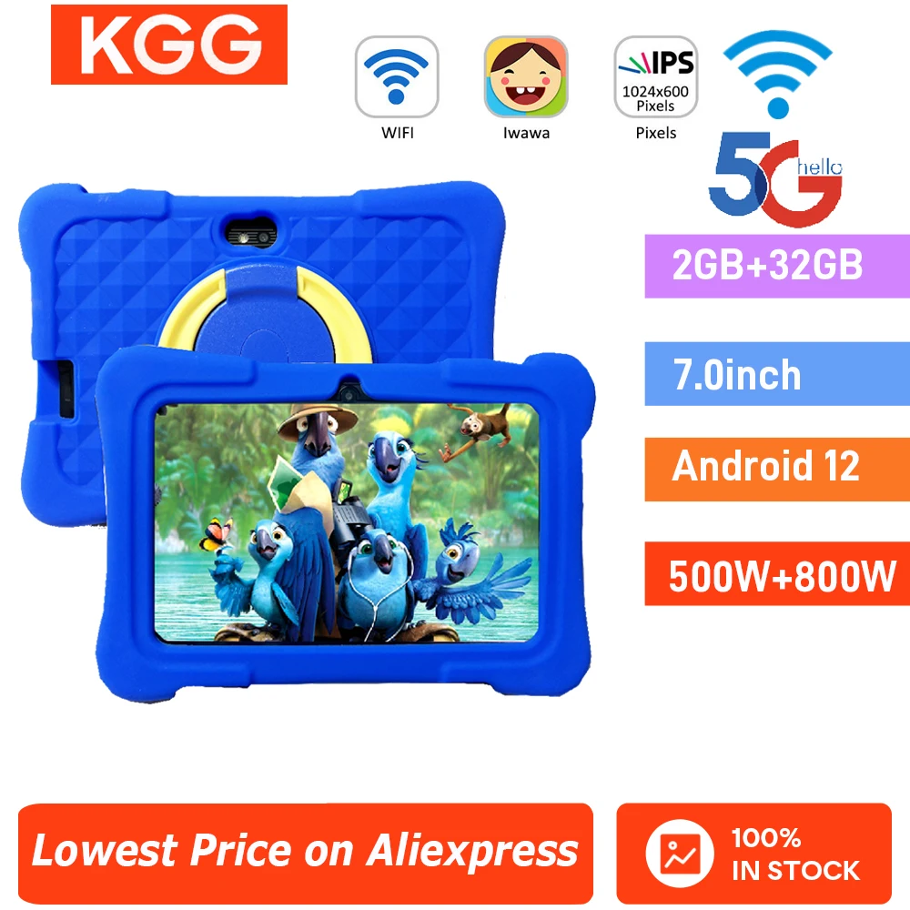 32gb crianças tablet 7.0 ''android 12 caso à prova 5g wifi google câmera dupla aprendizagem educação brinquedo tablet crianças meninos meninas presentes