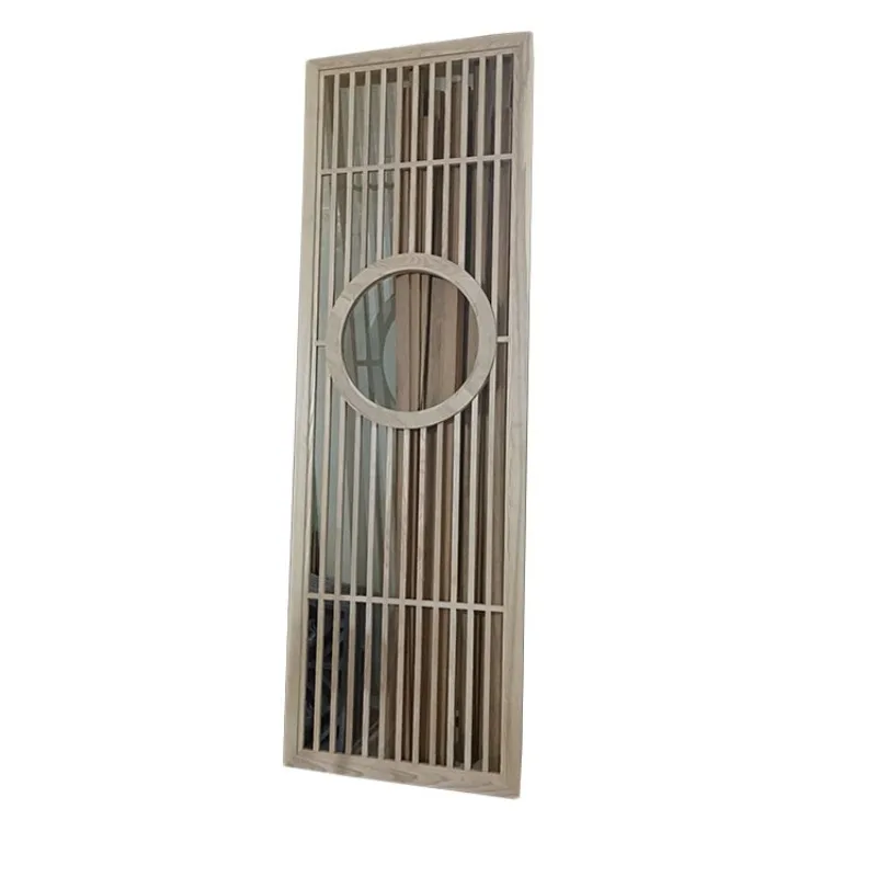 New Chinese-style solid wood screen partition, living room entrance grille mobile partition, modern simple office sitting screen