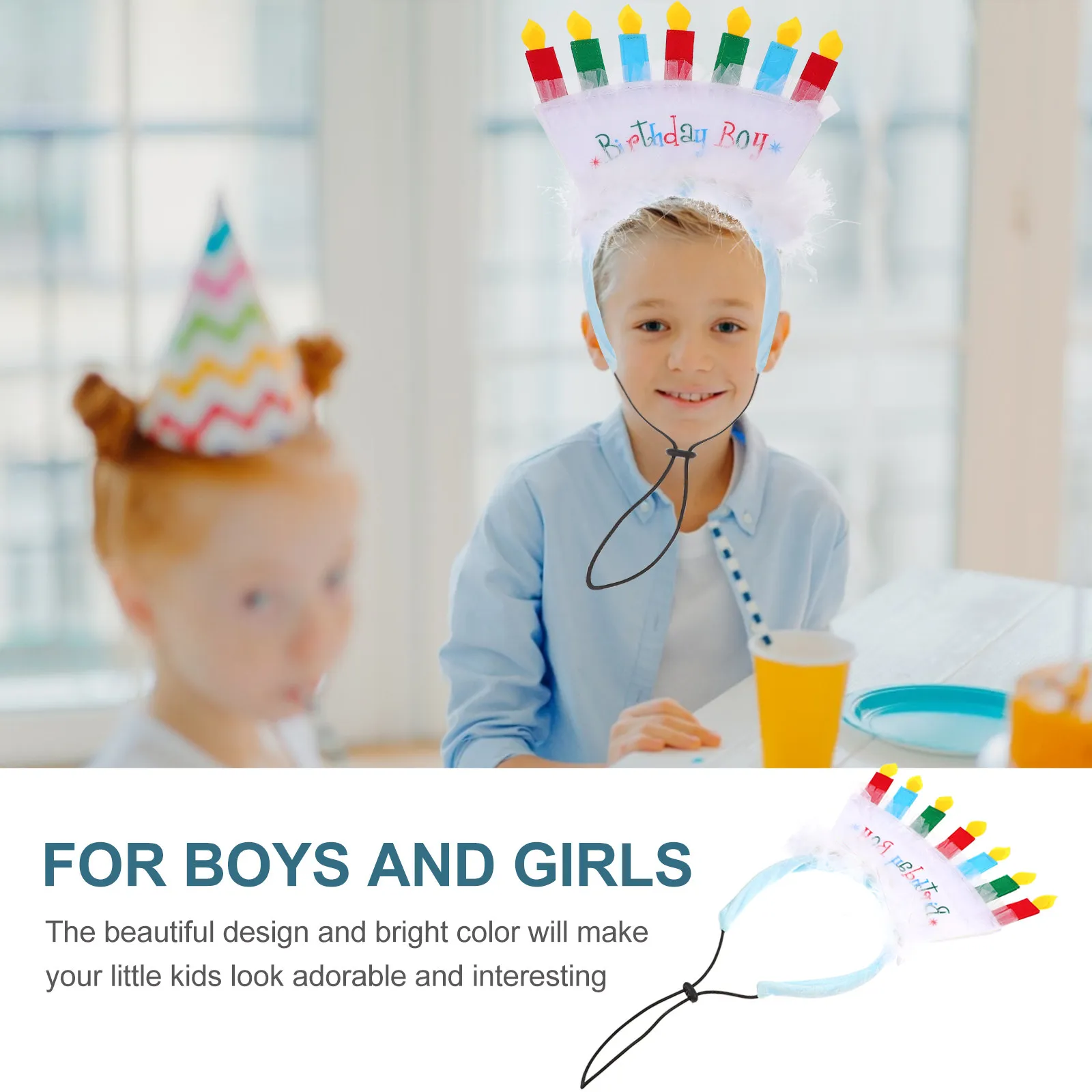 

Повязка на голову в виде торта для детей, украшение для волос на день рождения, милый детский головной убор, прочный и забавный аксессуар для волос