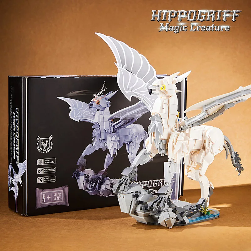 Creative MOC 698pcs Magic World Hippogriff Model Building Blocks Set Magical Creature Figures Kit Bricks Toys For Children Gifts