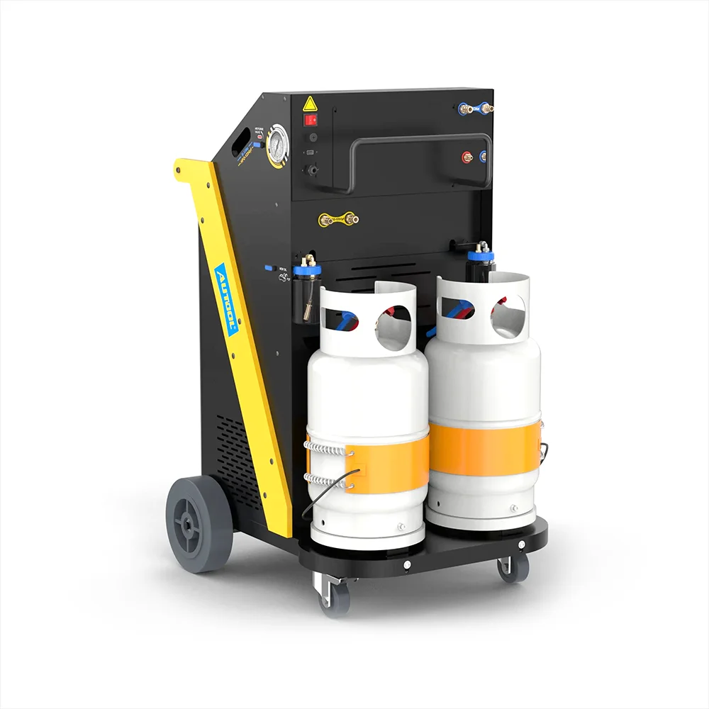Dual Gases AUTOOL LM708 Professional Refrigerant Recovery and Recharge Station for Automotive Air Conditioning Systems