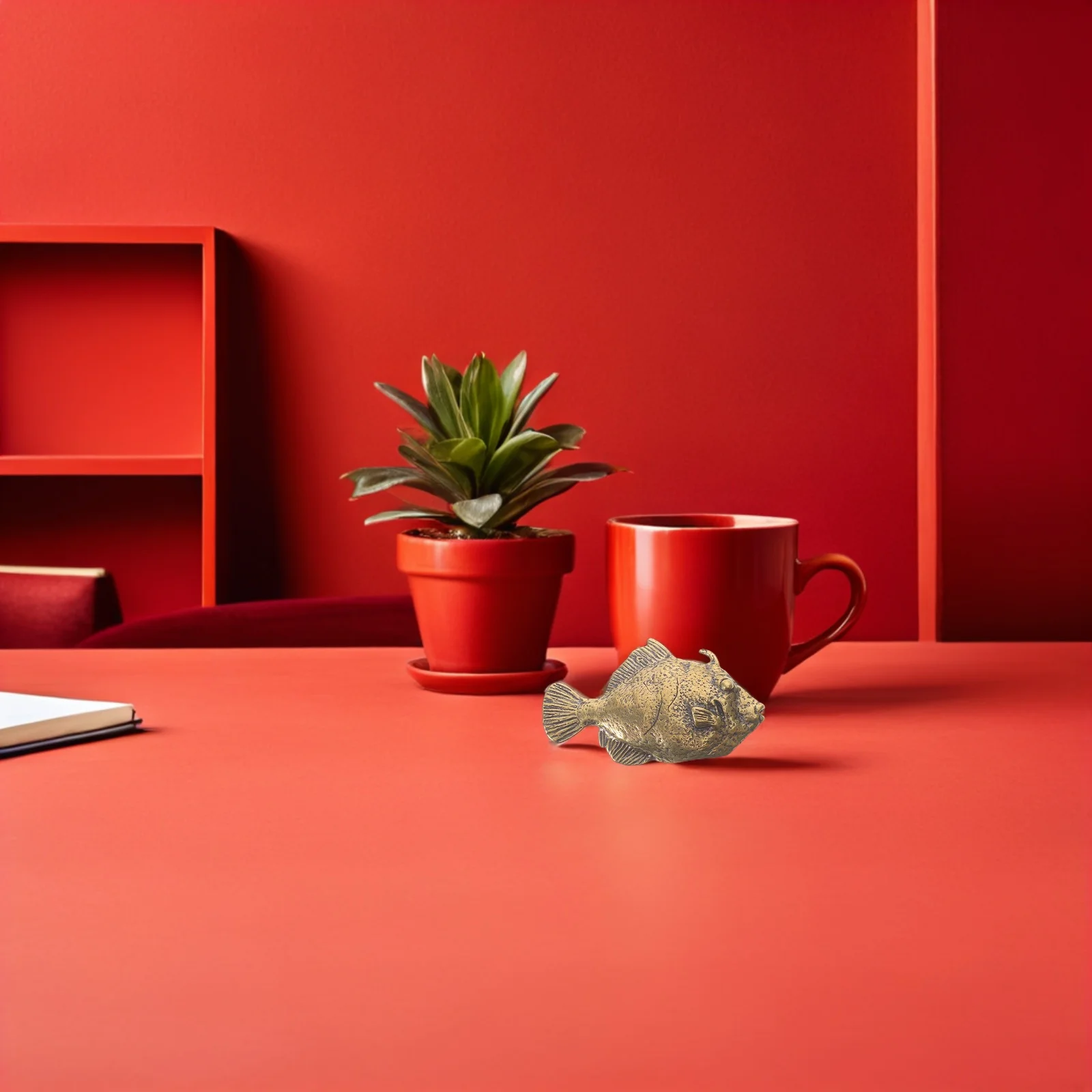 

Brass Fish Statue 2.79x1.65x0.67in Tiny Brass Animal Figure Wall Art Sculpture Rustic Home Decor Vintage Collectibles