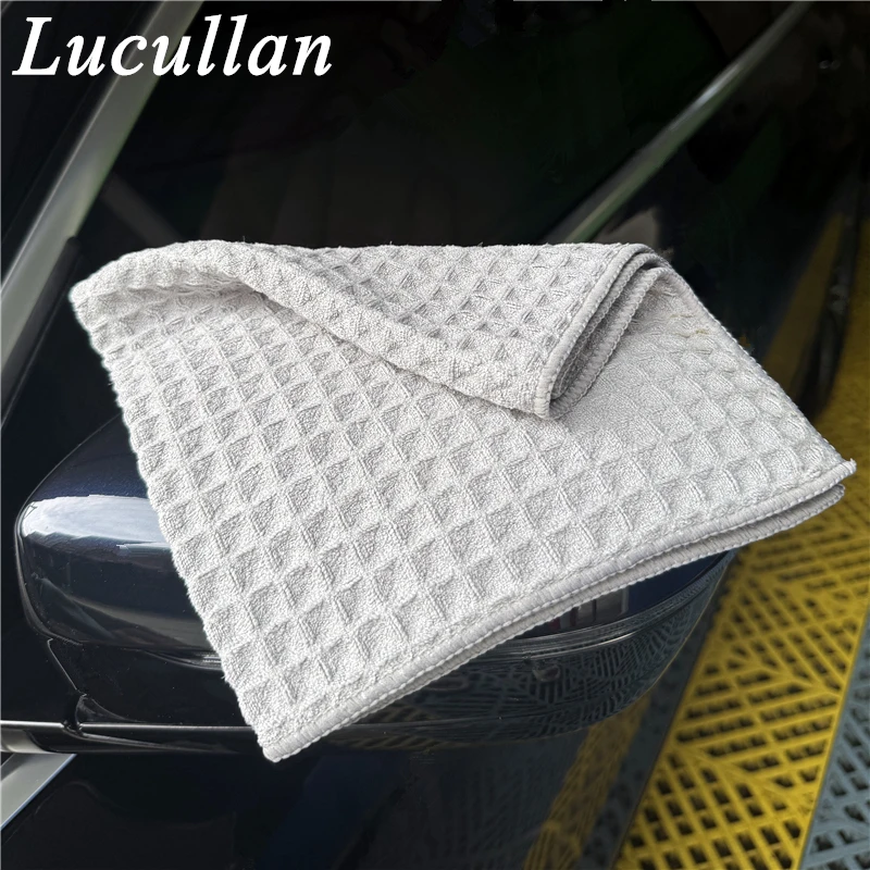 Lucullan  40x40cm 400GSM Premium 3D Hollow Mesh Waffle Weave Microfiber Drying Towel