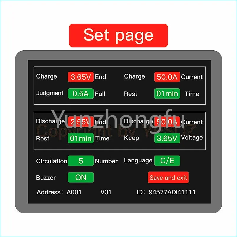 Balance lithium battery capacity tester  high precision 4 channel 5V 50A charge discharge detector battery pack voltage