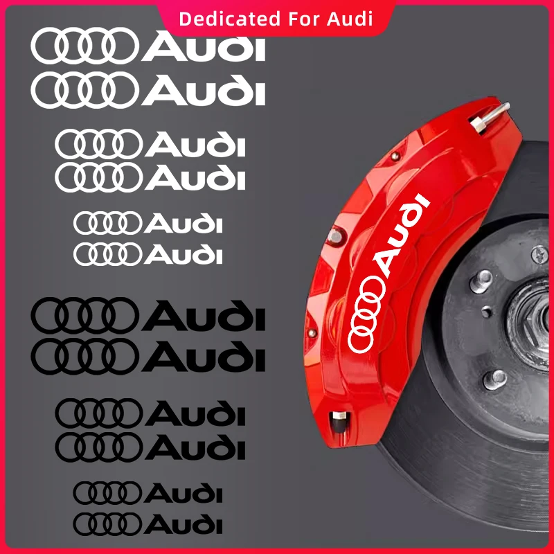 6Pcs Car Brake Caliper Badge Sticker Decal Car Tuning Accessories for audi SLine A1 A3 A4 A5 A6 A7 Q5 Q7 RS3 RS4 RS5 S3 S4 S5 S7