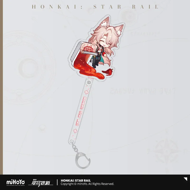 miHoYo Official Game Honkai Star Rail Q-version Portrait Acrylic Photo Stick Jiao qiu Feixiao Moze Anime Accessory Cosplay Gifts