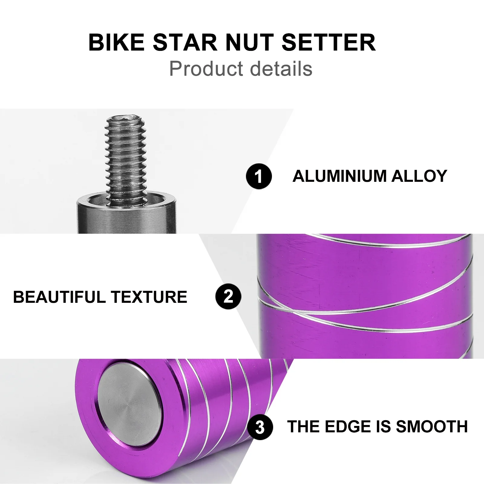 1Set Nut Setter High-Quality Tool Steel Aluminum Alloy Easy Install Front Fork Headset Installer Replacement Tool