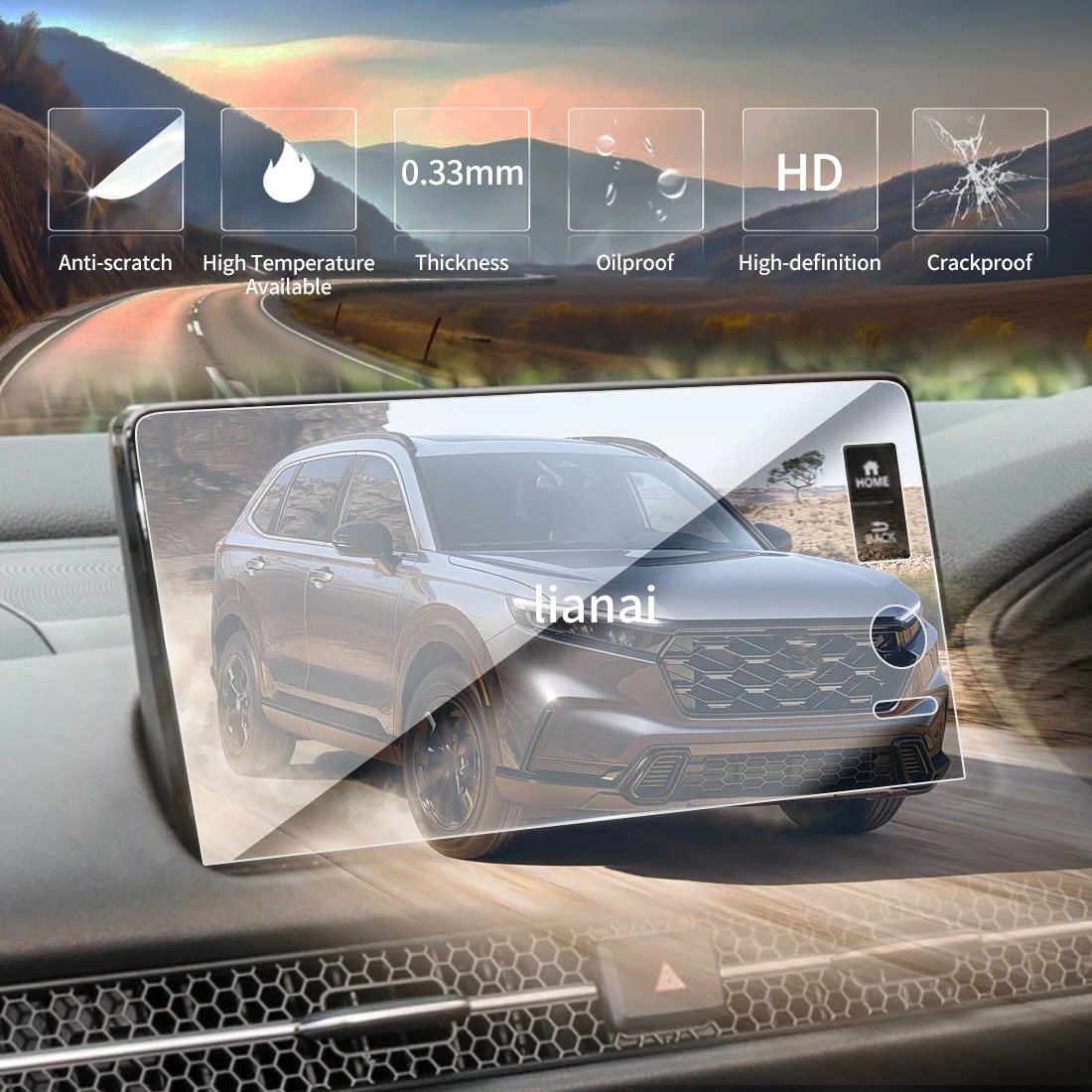 Screen Protector for 26 Honda CR-V RHD Tempered Glass display GPS Video Navigator Car Stickers Vehicle Accessories supplies