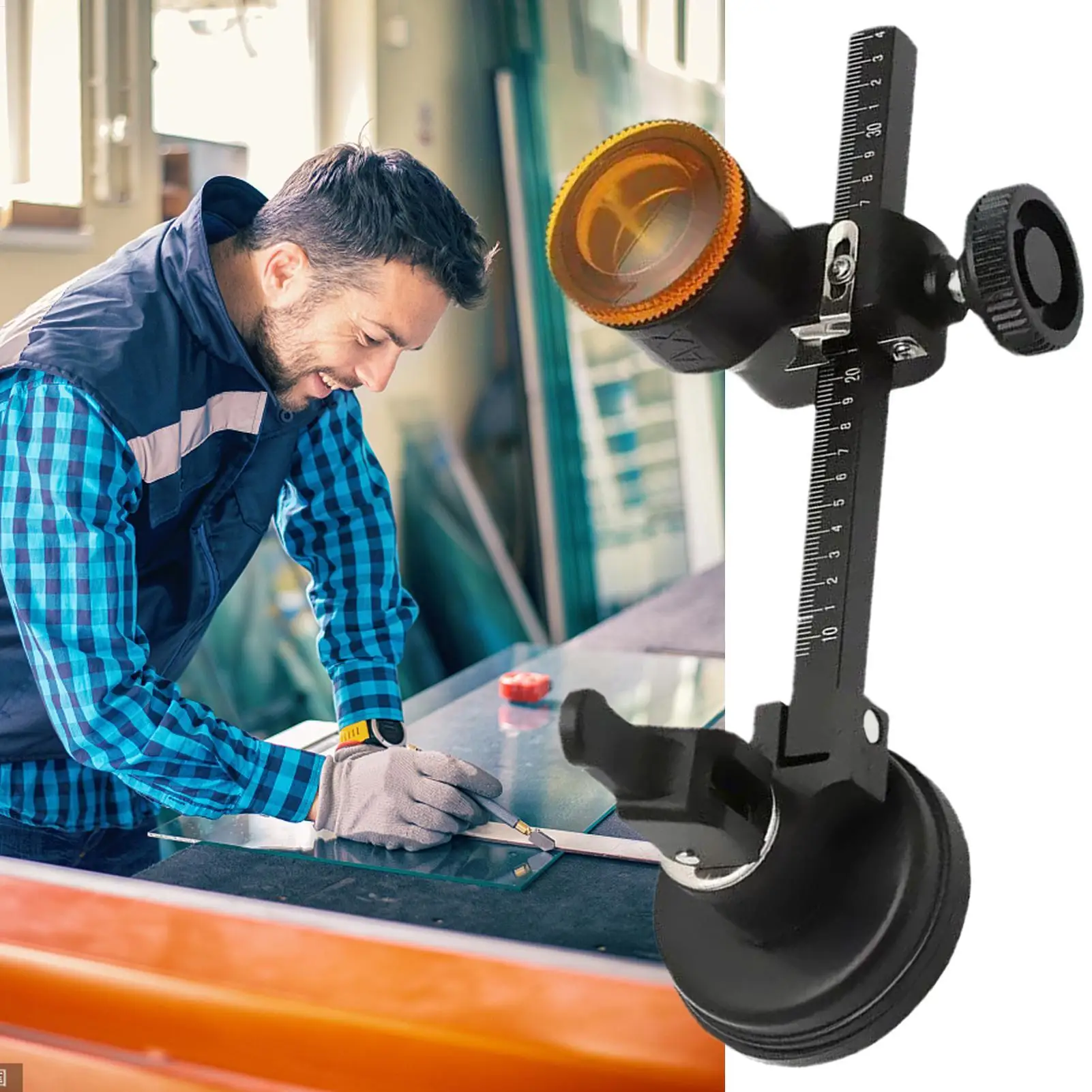 Glass Circle Cutter 300/400mm Professional Adjustable Heavy Duty Compass Circular Cutter For Home Renovation Bathroom Mirror