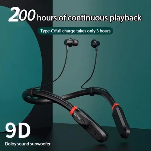 Imagen 2 del producto MZYMI auriculares inalámbricos 200 horas de reproducción banda para el cuello auriculares Bluetooth 5,1 auriculares con micrófono auriculares estéreo 9D