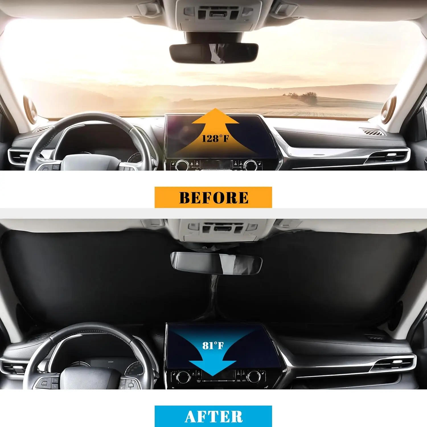 مظلة للزجاج الأمامي للسيارة لكيا 2022-2025 ملحقات الكرنفال (تصميم OEM) مظلة عاكسة قابلة للطي عازلة للحرارة لـ Ul #2