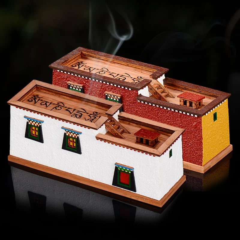 Stick Incense Burner Fragrance Box Recumbent Incense Burner Household Indoor Solid Wood Handmade Incense Storage Box