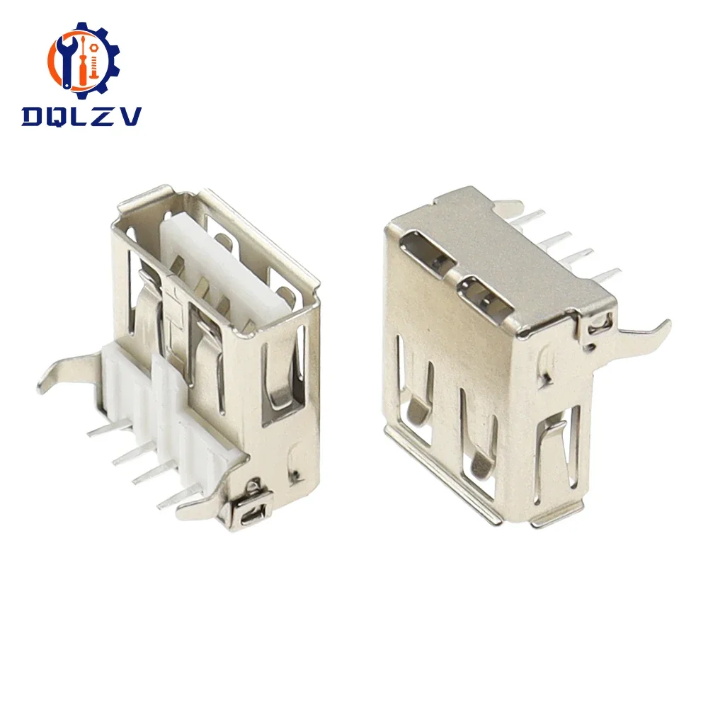 USB 2.0 Type A Female Jack Port 4Pin DIP Soldering Connector PCB Socket USB-A Type Right Angle