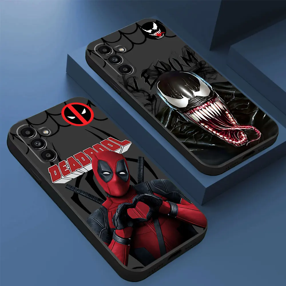 Black Soft Phone Case for Xiaomi Poco X4 GT M4 Pro 5G F1 F5 M3 X3 NFC M5 C50 C51 C61 C40 X4 Pro 5G Marvel Super hero Cool Cover