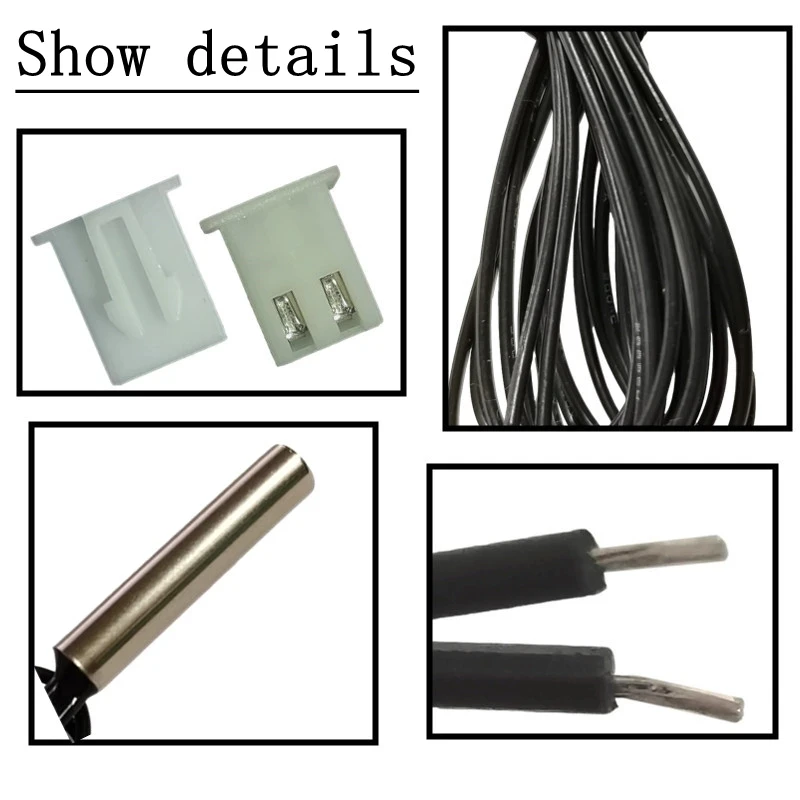 TZW 20CM 30CM 40CM 50CM 1M 2M 3M 5M 10M NTC Thermistor Temperature Sensor Waterproof Probe Wire 10K 1% 3950 W1209 W1401 cable