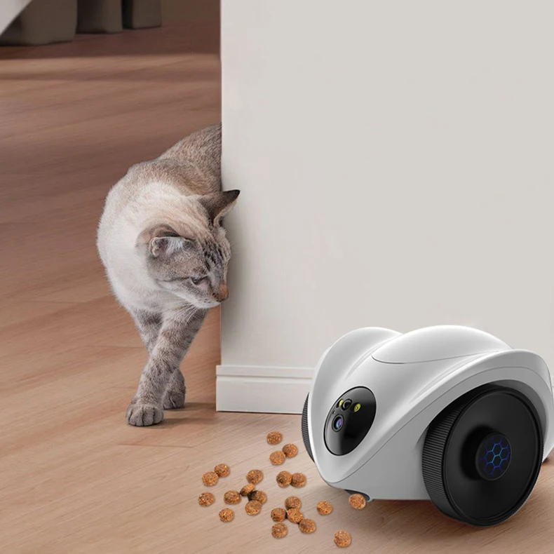 

Wifi Whole-house Mobile Snack Dispensing Toy With HD Camera Cat Dog Smart Interactive Toy Pet Companion Robot