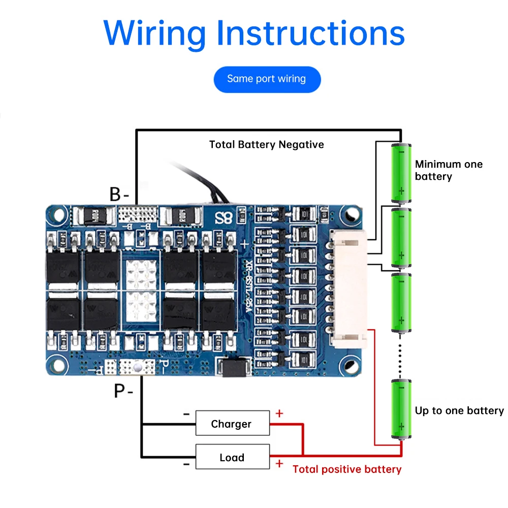 8S 15/20/25A Lithium Iron Phosphate Battery Charging Protection Board Active Equalizer Module Temperature Control Same Port BMS