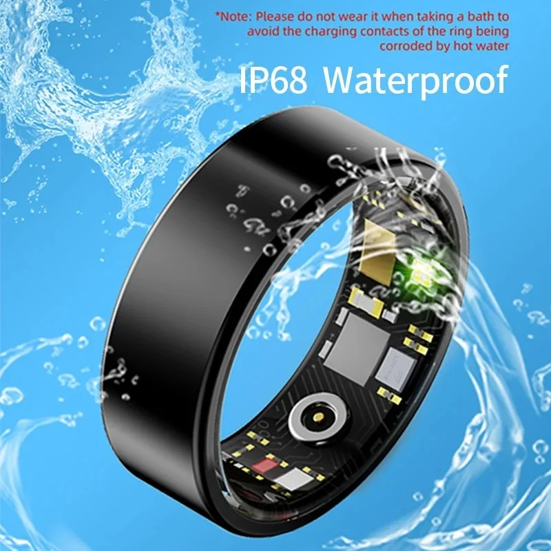 Visiovoy D52 Smart Ring 2024 Sleep Monitoring IP68 Waterproof Heart Rate Blood Oxygen Monitor Sport Mode Epoxy Resin Material