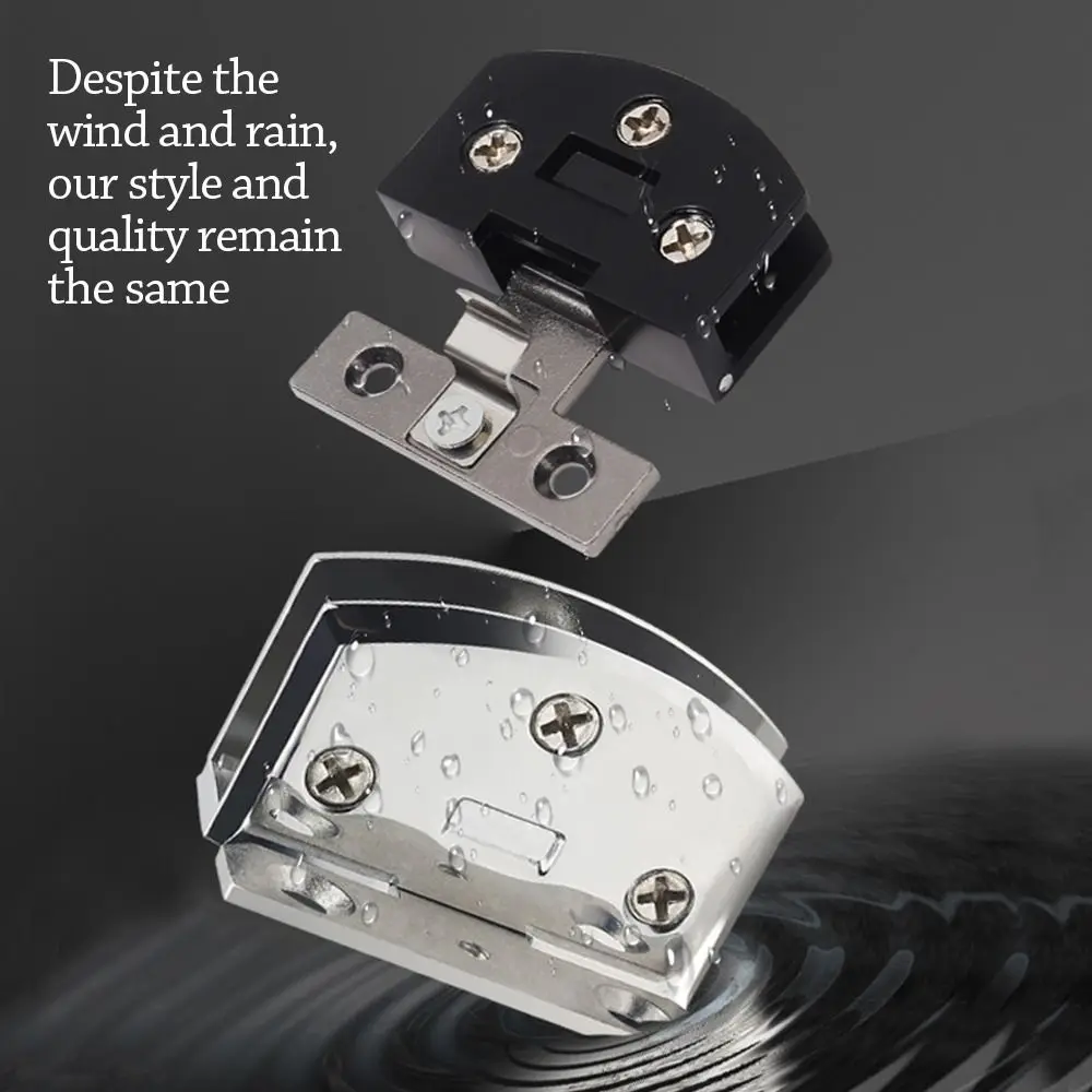 Metal Glass Clip Hinge Furniture Accessories Multifunctional Display Cabinet Hinge Hinge Protector Hardware Frameless Brackets
