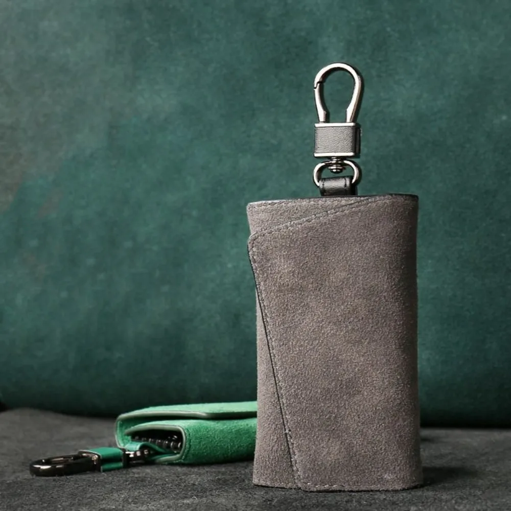 Casual 2 in 1 Key Holder Bag Waterproof Leisure Pull Out Keychain Pouch Mini Storage Bag ID Card Holder PU Key Wallets Unisex