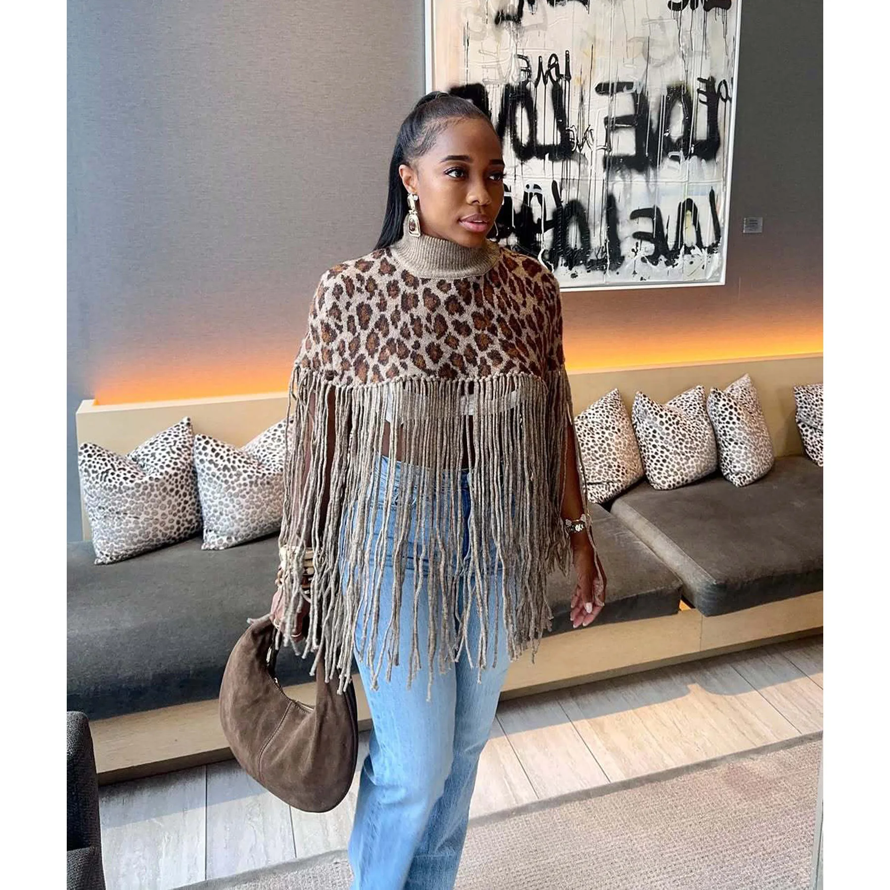 

Knitted Sexy Sweater Fringe Tops for Women Y2K Fashion Sweatshirts Streetswear 2025 Fall Winter Clothes Girls Knit Long Tops