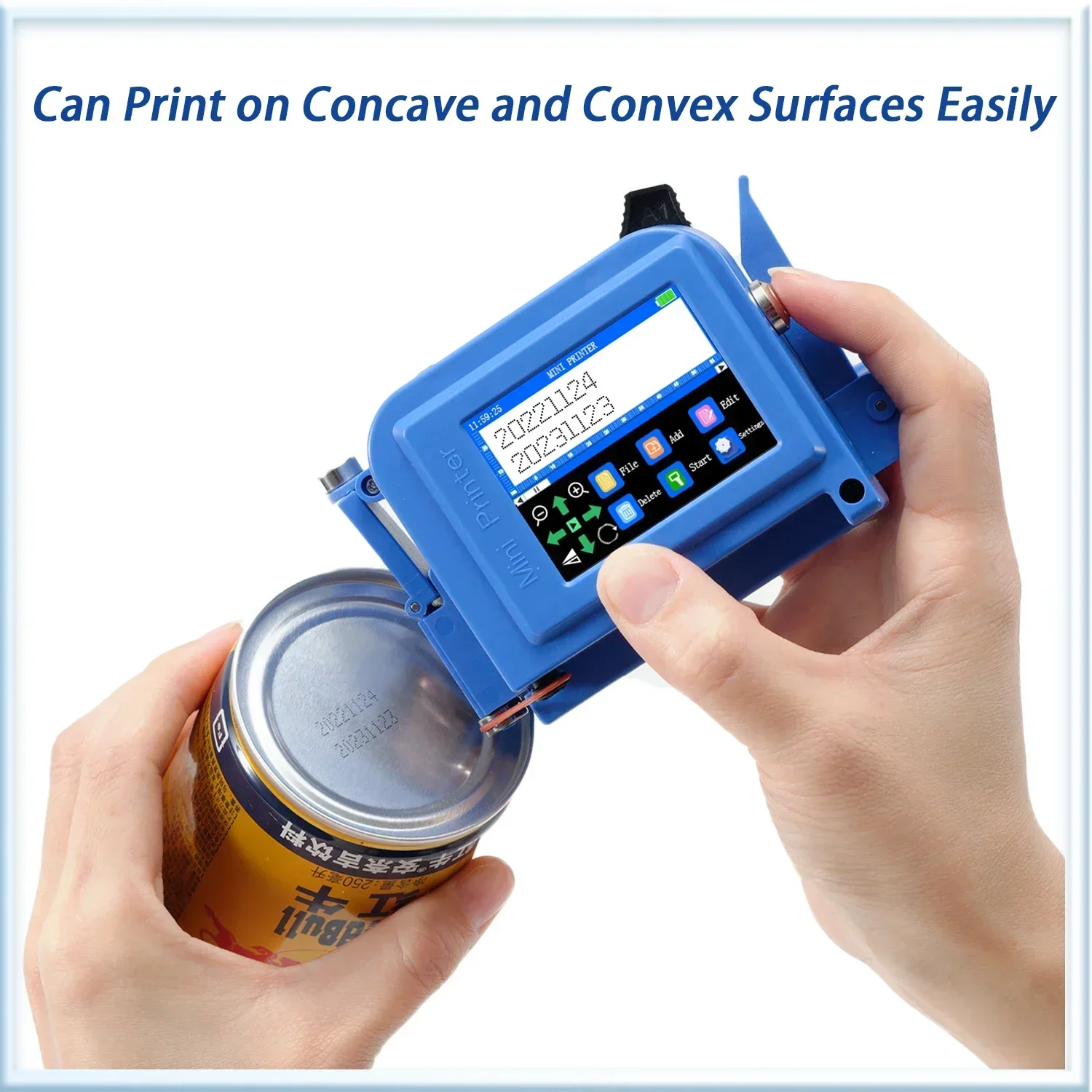 DCODE DC11 12.7/25.4 مللي متر طابعة صغيرة محمولة طابعة نافثة للحبر محمولة غير مشفرة QR الباركود صورة شعار آلة ترميز التاريخ
