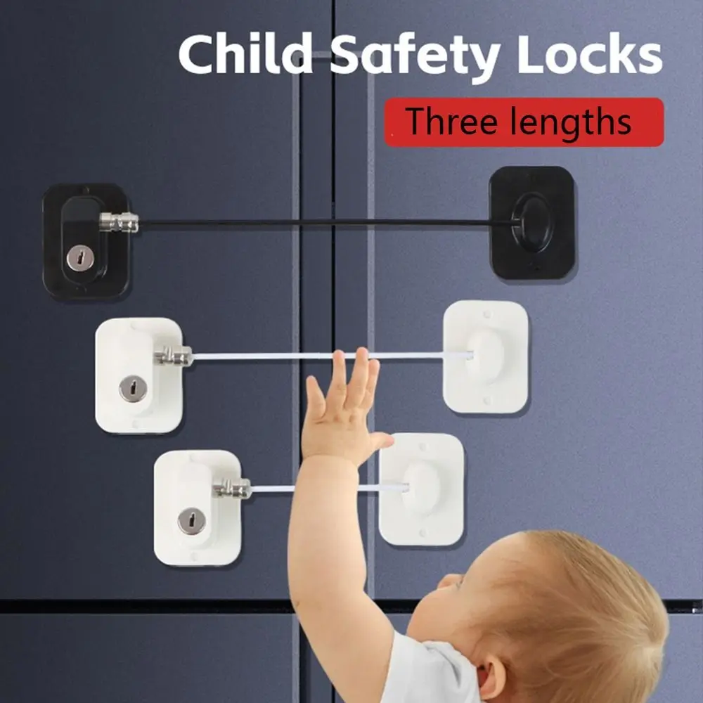 

Children Security Protector Window Lock Plastic Solid Color Safety Locks Protection Equipment Multipurpose Drawer Lock Anti Open