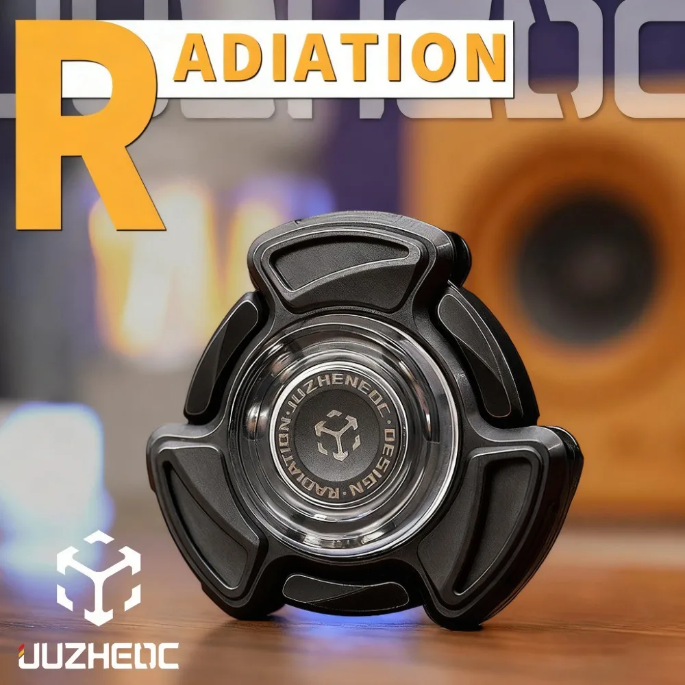 JUZHEDC Adiation Pro giroscopio de uñas abierto titanio circonio Fidget Spinner DIY portátil Oficina dispositivos para aliviar la ansiedad diseño Original