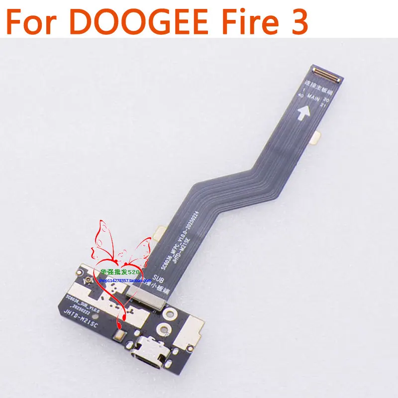 Original DOOGEE Fire 3 Fire 3 Pro Fire 3 Ultra USB Board Base Charging Charge Port Board With Main FPC  For Doogee Fire 3 Max