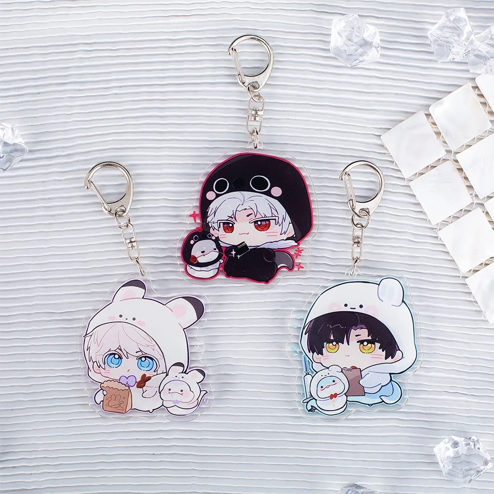 Game Love and Deepspace Acrylic Keychain Cute Q-version Character Sylus Rafayel Zayne Xavier Bag Decoration Pendant Fans Gifts