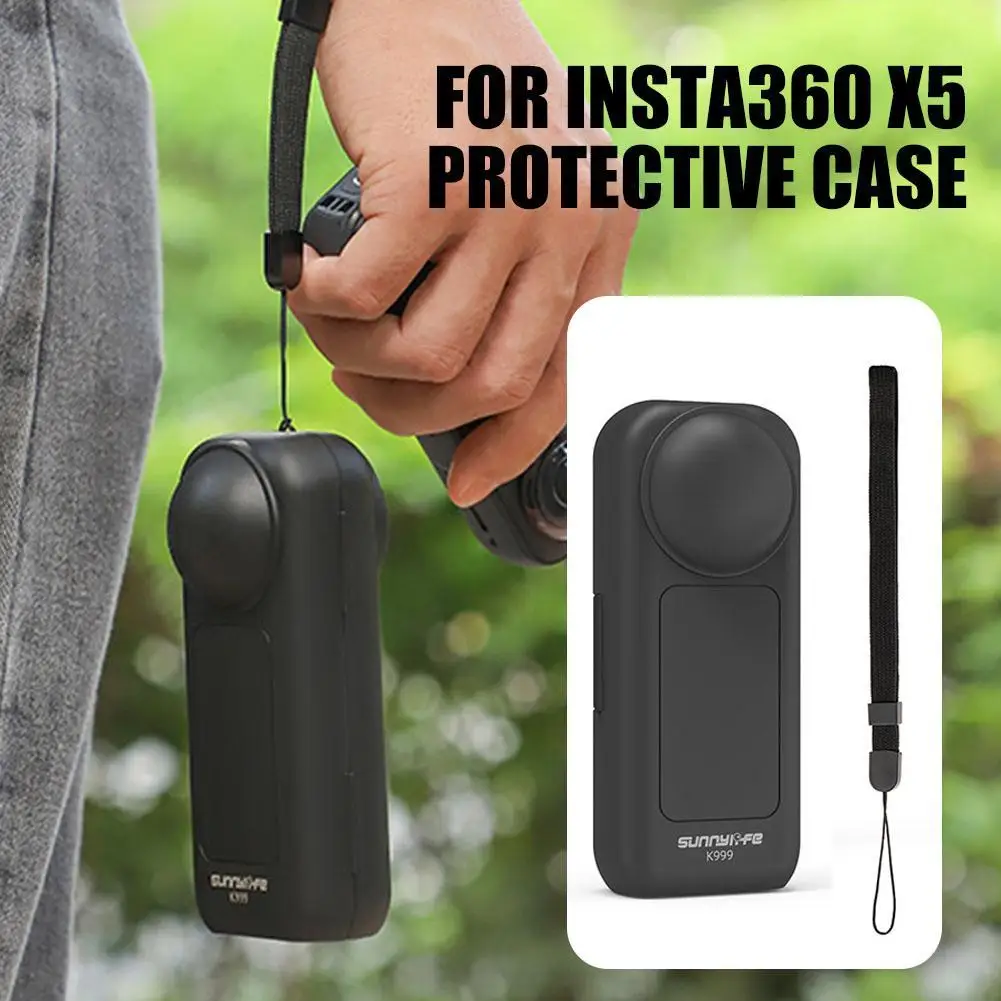 

Quick Release Protective Case for Insta360 X5 Full Protection Cover Shockproof Anti-scratch Lens Screen Protecor with Hand Rope