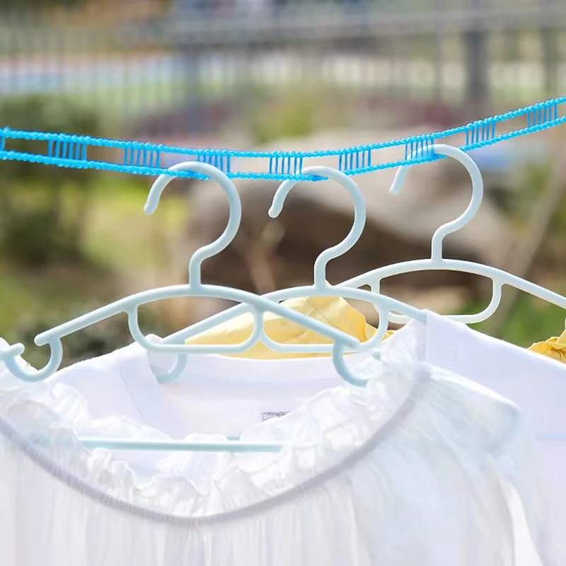 5/10M Windproof Fence Style Clothesline, Portable Indoor Outdoor Travel Retractable Laundry Drying Rope