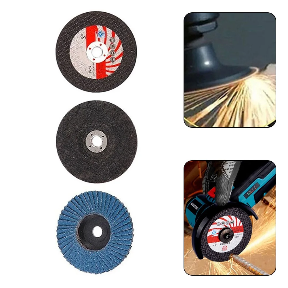 3pcs 3inch 75mm Saw Blade Cutting Disc Polishing Disc Grinding Wheel For Angle Grinder Steel Stone Sanding Cutting Saw Blade