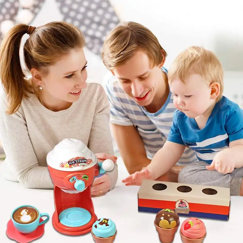 Colorful Ice Cream Pretend Play Food Kitchen Toys Set Educational Children Imitation Game Kids Preschool Learning Toy Girls Gift