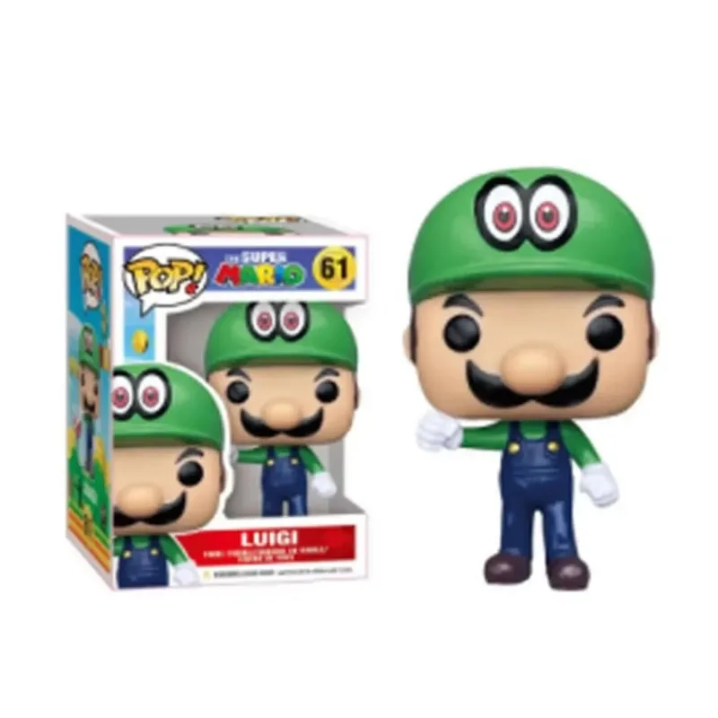 POP Super Mario Bros Anime Figure Toys Dolls Model Set Luigi Yoshi Donkey Kong Mushroom for kids birthday Christmas Gifts