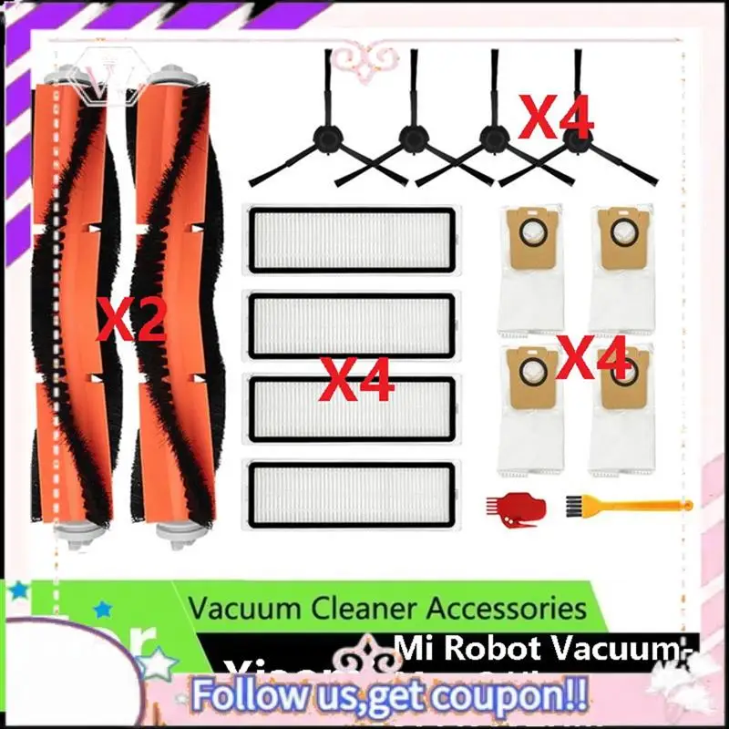 

Durable For Xiaomi Mi Robot Vacuum-Mop 2 Ultra STYTJ05ZHM Vacuum Cleaner Accessories Main Brush Parts Hepa Filter Accessory Part