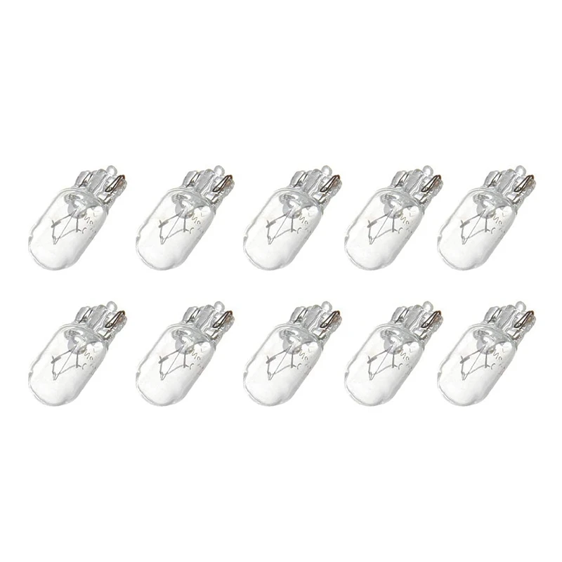 Car T10 12V 5W 168 194 W5W Halogen Light Bulb Instrument Gauge Dash Lamp Reading Lights , 10 Pack Warm White