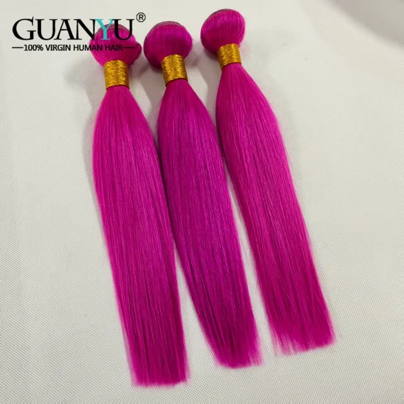 10A Purple Colored Straight Human Hair Bundles Extensions 3/4 Bundle Deals Brazilian hair