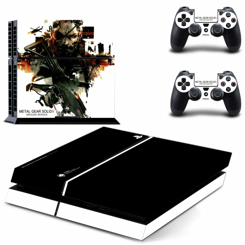 Metal Gear-pegatina de piel sólida para PS4, Protector de cubierta para consola y controlador, vinilo