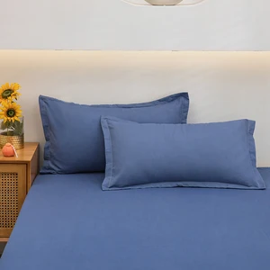 Washed cotton sheet, solid bed lid, single, double, queen, King size, sheets, soft quilt, pillowcase can ask 10 Main Sales King Bed Bed - №5