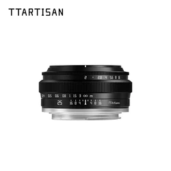 TTArtisan 25mm F2 Camera Lens micro-single Portrait Street view Large aperture fixed-focus lens is suitable for E/FX/M43/rf/Z/L