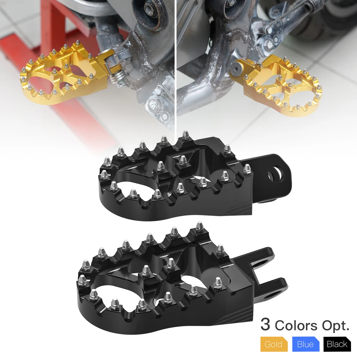 

For Suzuki DR-Z 400S DRZ 400SM 2000-2024 DRZ400S DRZ400SM Motorcycle 57mm Wide Foot Pegs Footrest Pedals Aluminum 2023 2022 2021