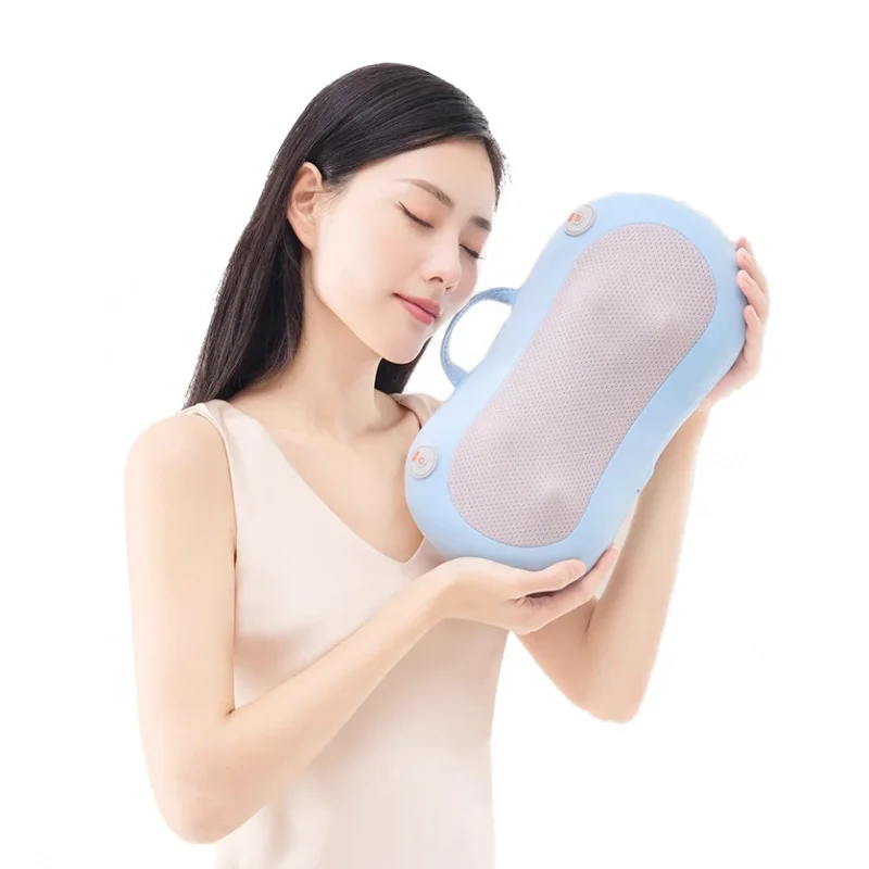 

New Kneading shoulder back neck massage pillow with heat intelligent portable Back massager