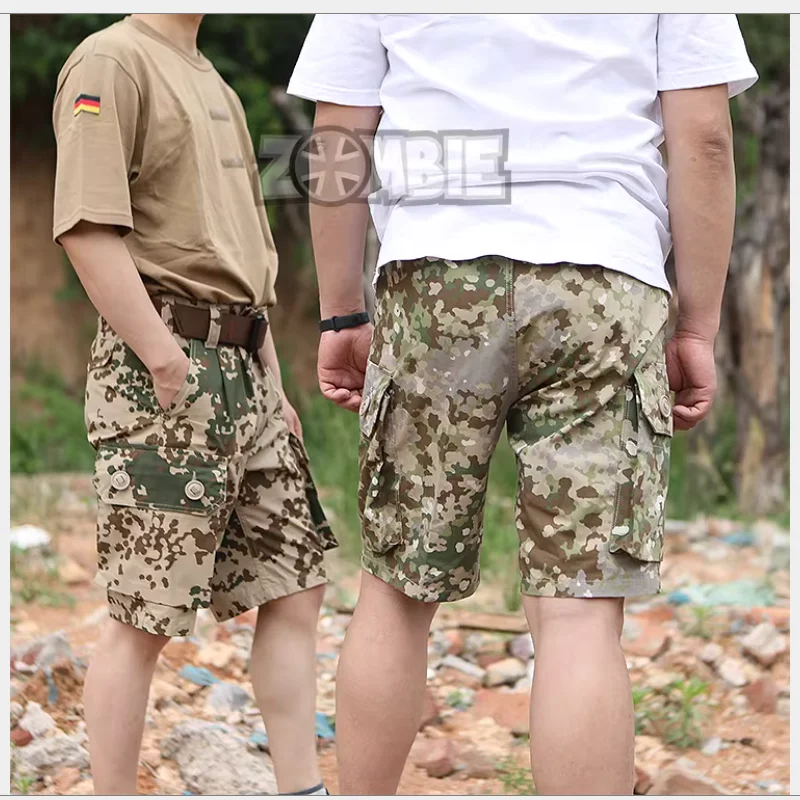 

German Outdoor Army Fans Tactical Spot Camouflage Beach Multi Pocket Sportswear Shorts
