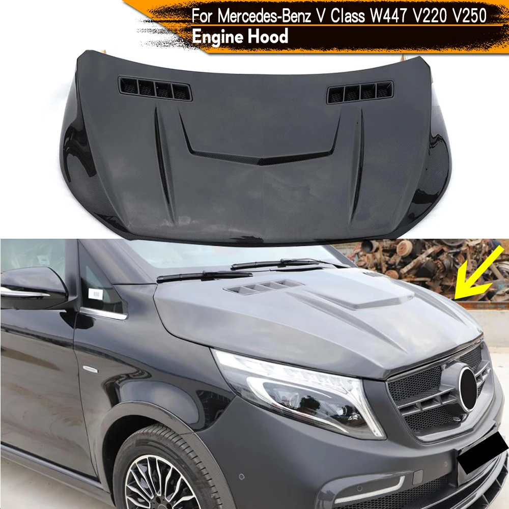 

Carbon Fiber Front Bumper Engine Hoods Cover Trims for Mercedes-Benz V Class W447 2015 2016 2017 2018 2019