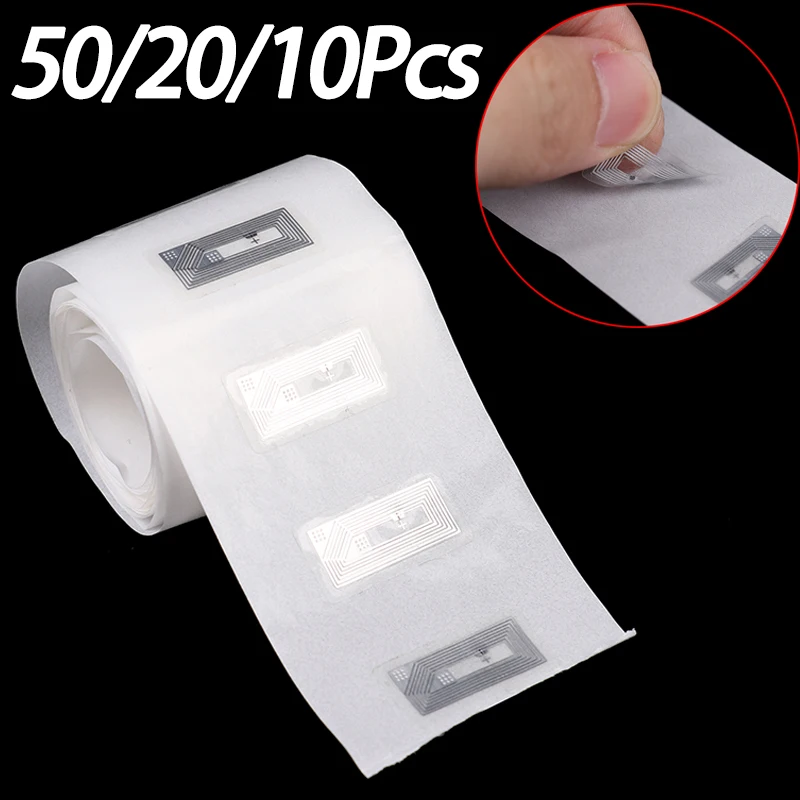 50/20/10 ชิ้น ชิป NFC Ntag213 สติกเกอร์แบบเปียก ขนาด 11x21 มม. 13.56MHz ป้ายแท็ก 213 ป้ายกันปลอม ป้ายอิเล็กทรอนิกส์