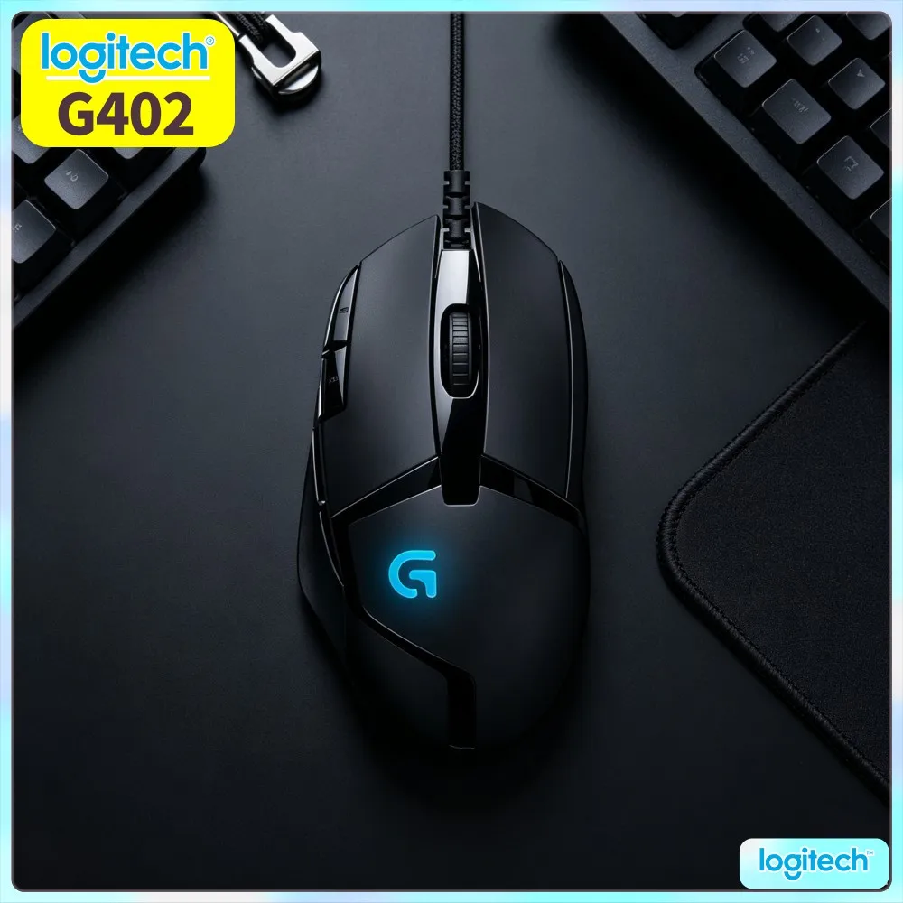 Logitech G402 USB Wired Gaming Mouse 8 Programmable Macro Buttons Stable Signal For Notebook Office‑Gaming Combined Workflow