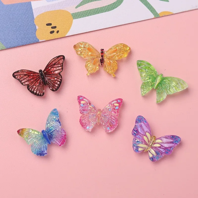 6pcs Loveliness Shiny Colorful Butterfly Refrigerator Magnet Photo Wall Message Board Magnetic Stickers Home Decor Accessories