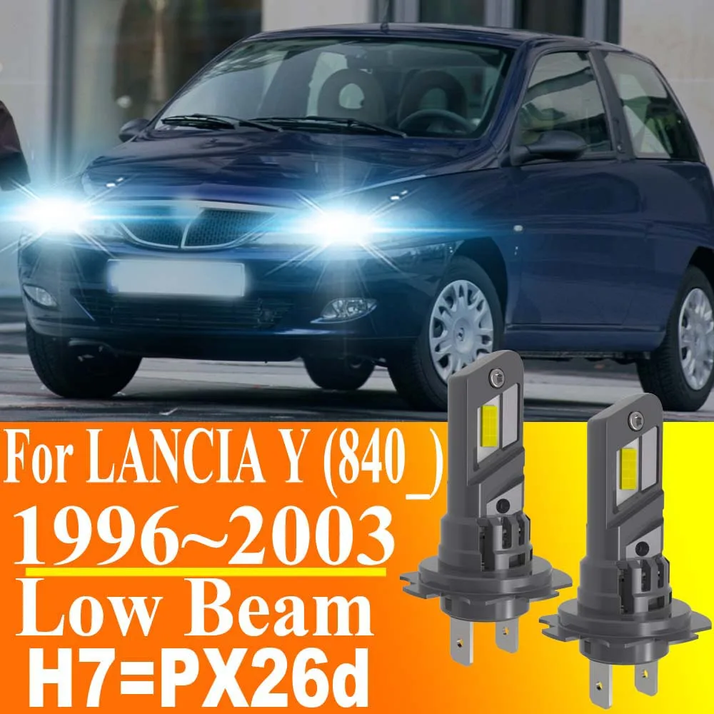 

2 шт. светодиодные лампы H7 PX26d Canbus без ошибок, мощные белые лампы Turbo Diode, 12В 55Вт для Lancia Y 840 1996~2003
