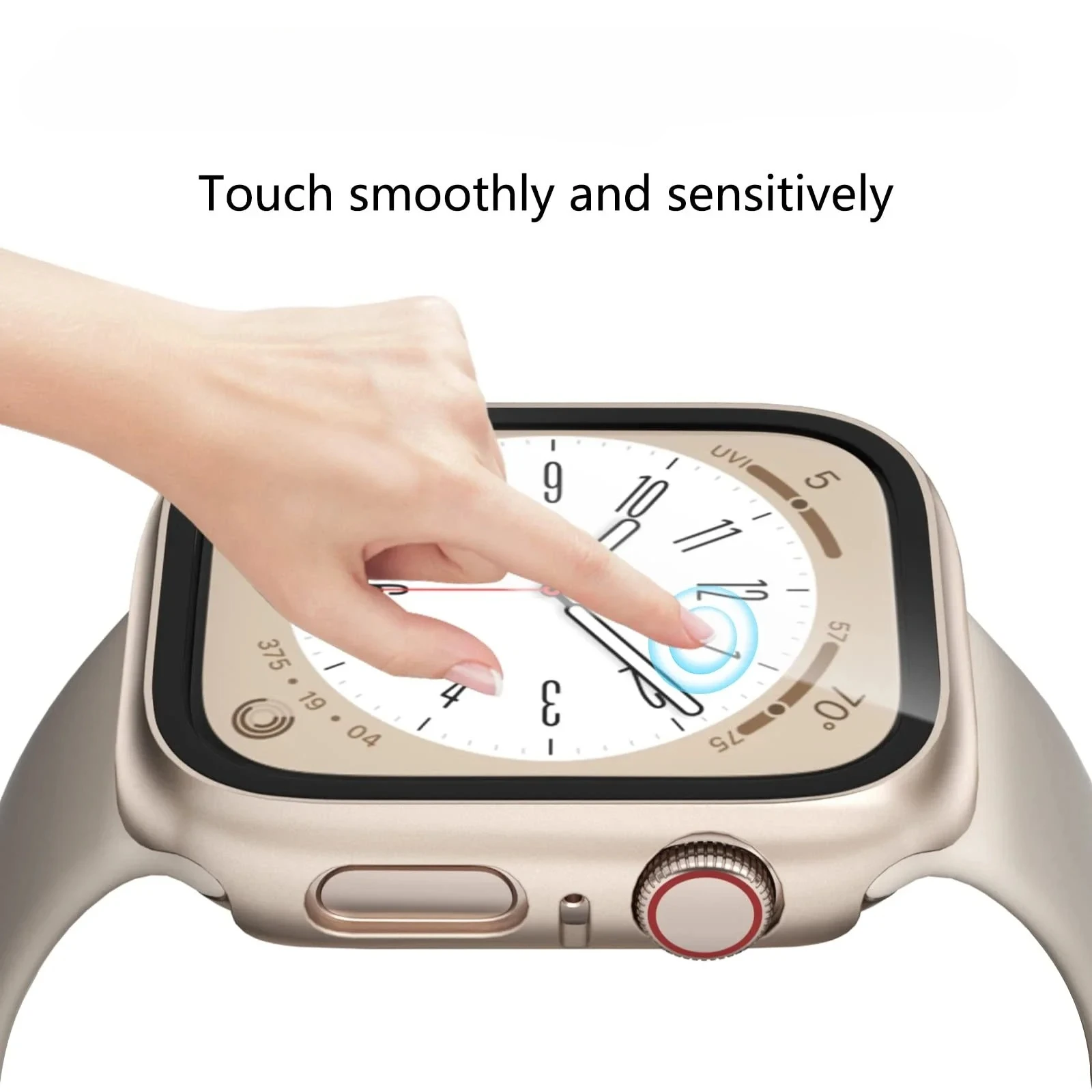 Cover per Apple Watch Custodia 45mm 41mm 44mm 40mm 42mm 38mm accessori Protezione schermo Vetro temperato iWatch serie 8 7 6 SE 5 9